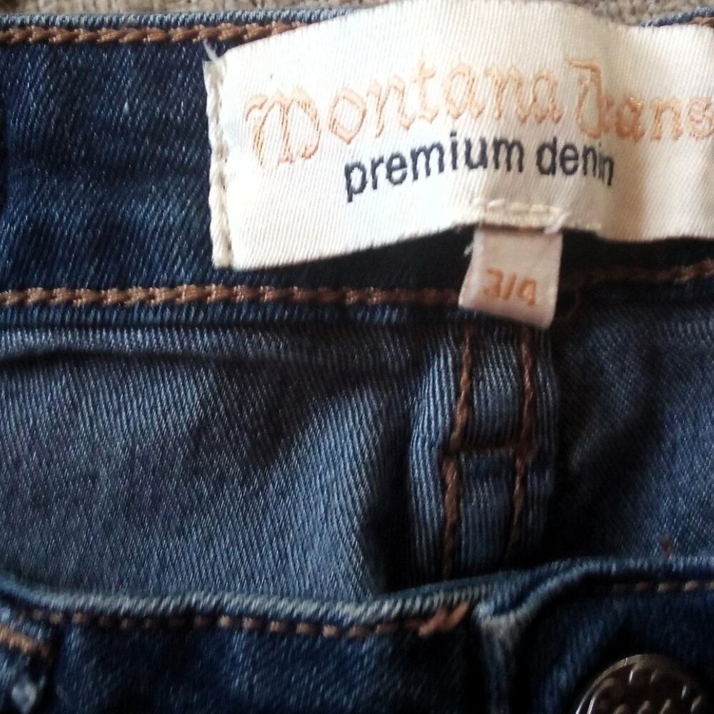Montana Jeans Premium Denim Skinny Leg - Medium / Dark Wash - Size 3/4 - Picture 3 of 3